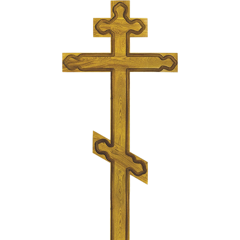 Дубовый крест на могилу «Византия»