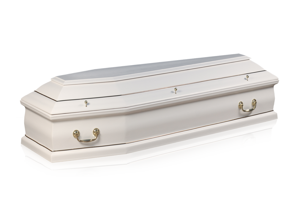 Гроб саркофаг белый